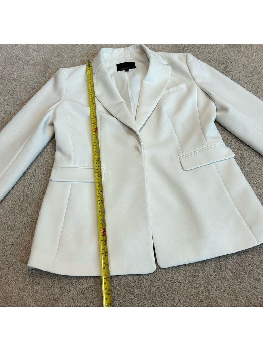 Banana republic white tailored single breasted blazer Sz 6 professional business - Picture 6 of 12